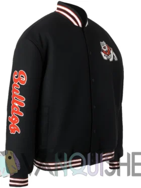 Fresno State Bulldogs Swingman Black Varsity Jacket right