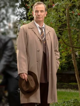 Grantchester S10 Geordie Keating Trench Coat Front