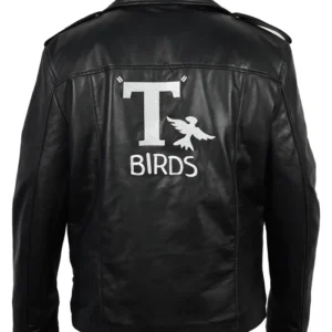 Grease John Travolta T Birds Black Leather Jacket