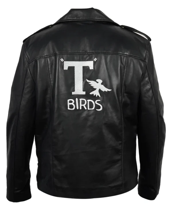 Grease John Travolta T Birds Black Leather Jacket
