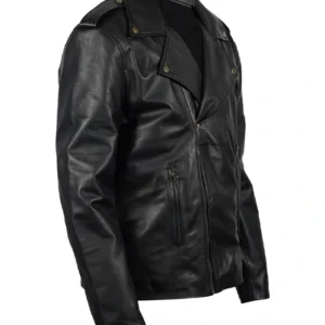 Grease John Travolta T Birds Black Leather Jacket Back
