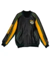 Green Bay Packers Leather Bomber Jacket Style 03