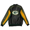 Green Bay Packers Leather Bomber Jacket Style 03 Back