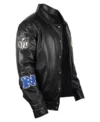 Green Bay Packers Leather Jacket black right