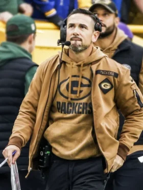 Green Bay Packers Salute To Service Matt LaFleur Bomber Jacket