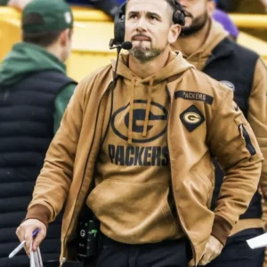 Green Bay Packers Salute To Service Matt LaFleur Bomber Jacket