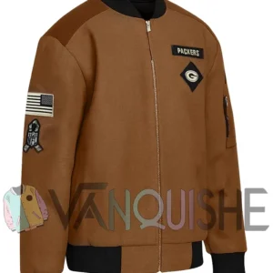 Green Bay Packers Salute To Service Matt LaFleur Bomber Jacket right