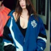 Hailey Bieber Toronto Maple Leafs Blue Jacket