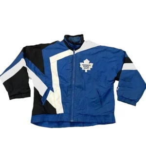 Hailey Bieber Toronto Maple Leafs Jacket front