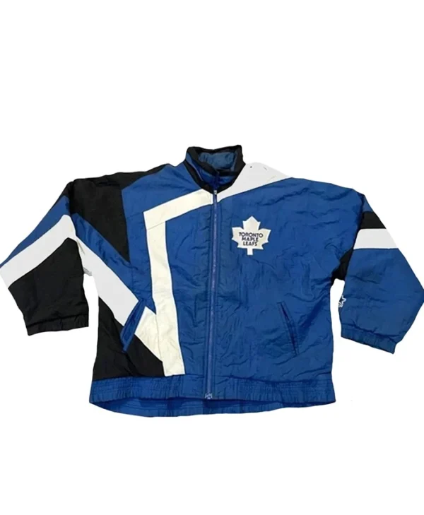 Hailey Bieber Toronto Maple Leafs Jacket front
