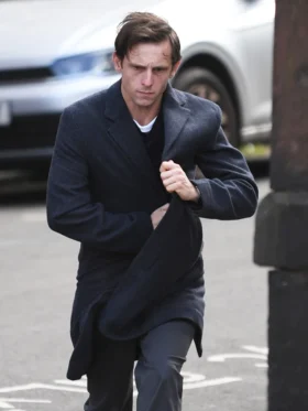 Half Man Jamie Bell Wool Coat Side