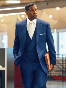 Highest 2 Lowest Denzel Washington Blue Suit Front
