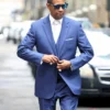 Highest 2 Lowest Denzel Washington Blue Suiting Suit
