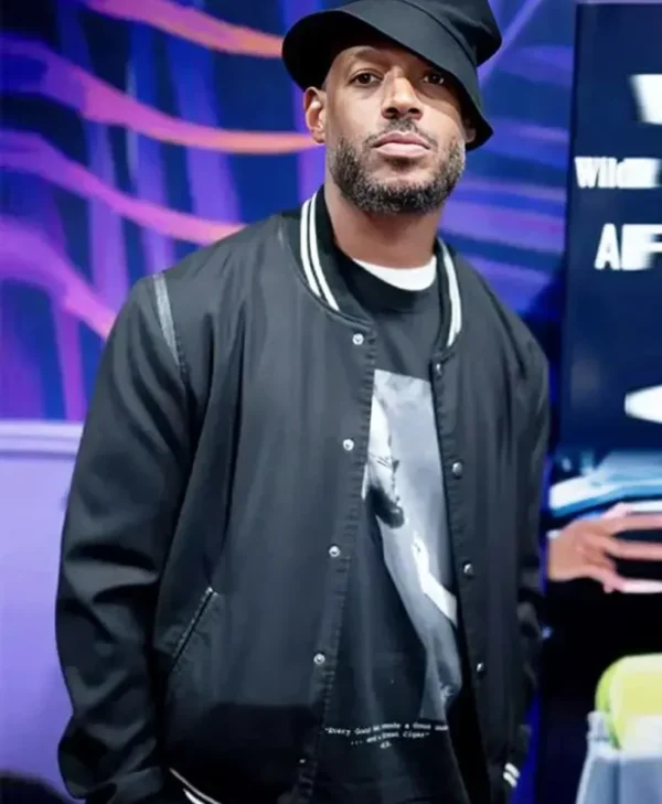 Him 2025 Marlon Wayans Black Varsity Jacket