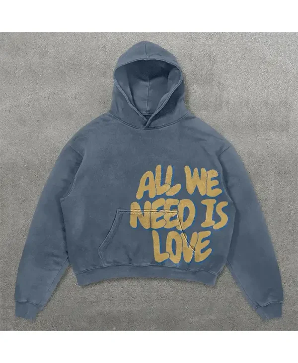 Hip Hop Y2K Letter Print Pullover Oversized Hoodie
