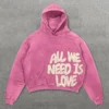 Hip Hop Y2K Letter Print Pullover Oversized Hoodie For Sale