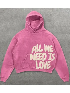Hip Hop Y2K Letter Print Pullover Oversized Hoodie For Sale