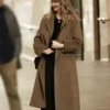Is This Thing On Laura Dern Brown Coat Front