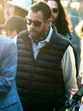 Jay Kelly Adam Sandler Puffer Vest Side