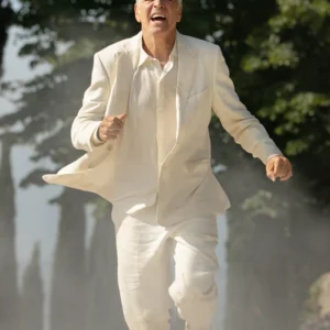 Jay Kelly George Clooney White Suit Side