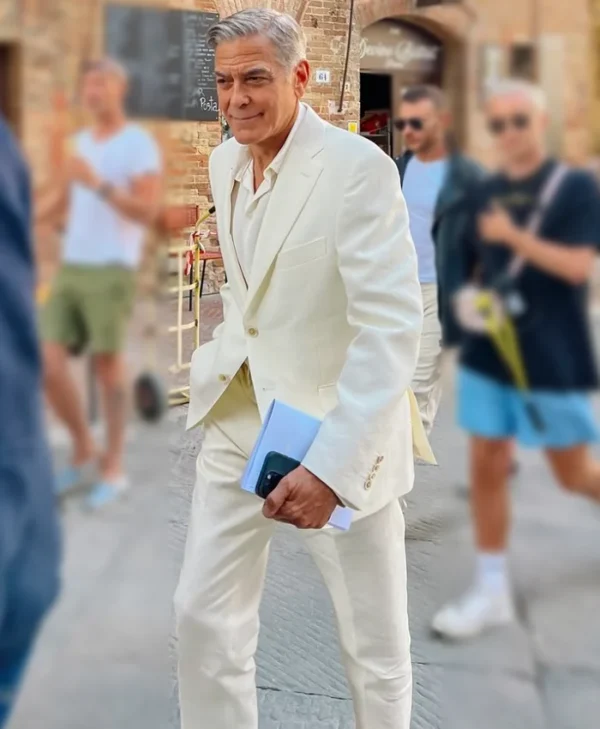 Jay Kelly George Clooney White Suit