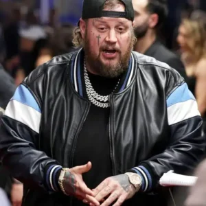 Jelly Roll 14th Annual Honors Leather Bomber Jacket Front