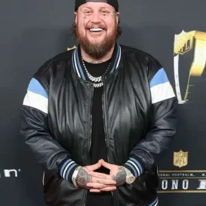 Jelly Roll 14th Annual Honors Black Leather Bomber Jacket