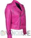 Jessica Alba Inspired Women’s Slim Fit Biker Jacket right