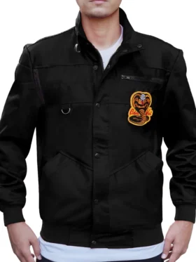 Karate Kid Cobra Kai Black Cotton Jacket Side