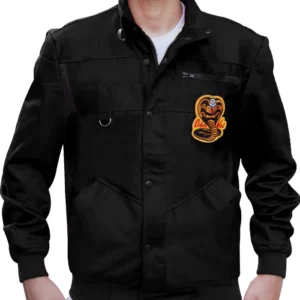 Karate Kid Cobra Kai Black Cotton Jacket Side