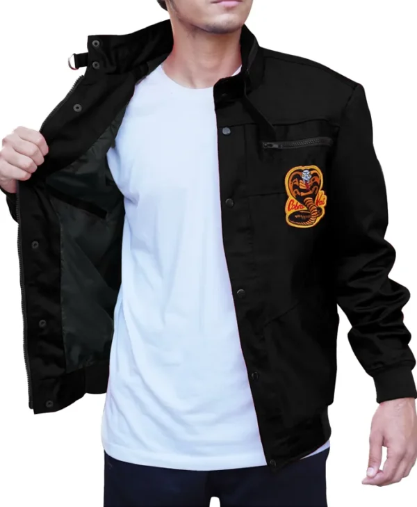 Karate Kid Cobra Kai Black Cotton Jacket Back