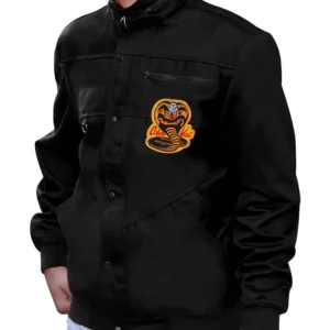 Karate Kid Cobra Kai Black Cotton Jacket Front