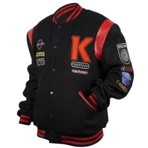Kavinsky Reborn Black Bomber Jacket Front