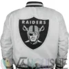 Las Vegas Raiders White Bomber Jacket back