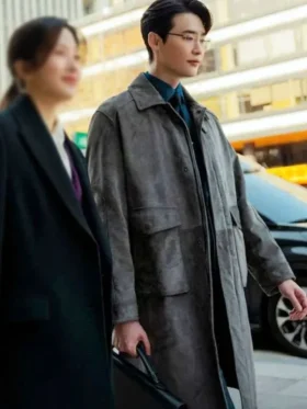 Law and the City S01 Lee Jong-suk Leather Coat
