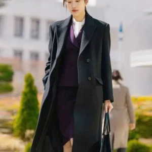 Law and the City S01 Moon Ga-young Black Wool Coat
