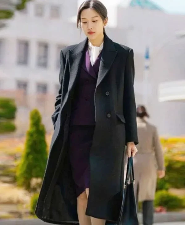 Law and the City S01 Moon Ga-young Black Wool Coat