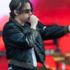 Lollapalooza Mark Foster Black Leather Jacket Front