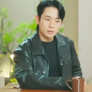 Love Next Door Jung Hae-in Black Leather Jacket