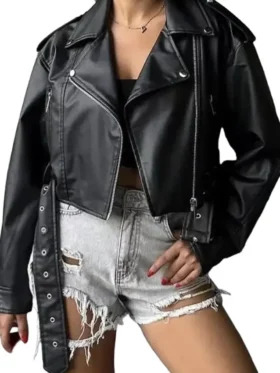 Love is Blind UK S02 Katisha Atkinson Black Leather Jacket