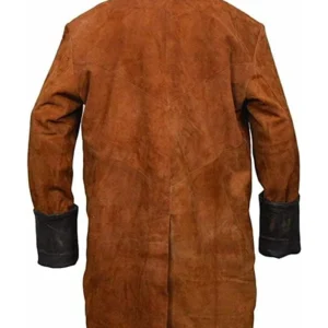 Malcolm Reynolds Brown Suede Leather Firefly Trench Coat