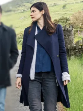 Mayfair Witches S02 Alexandra Daddario Blue Coat Side