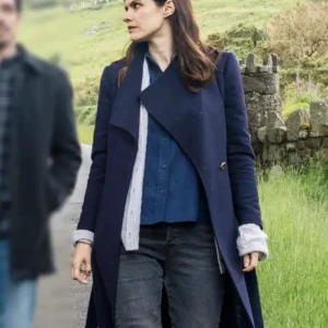 Mayfair Witches S02 Alexandra Daddario Blue Coat Side