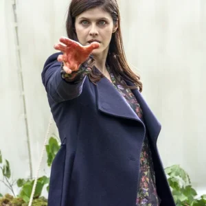 Mayfair Witches S02 Alexandra Daddario Blue Coat Front