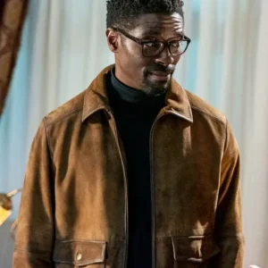 Mayfair Witches S02 Tongayi Chirisa Brown Suede Jacket Side