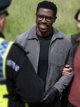 Mayfair Witches S02 Tongayi Chirisa Grey Suede Jacket