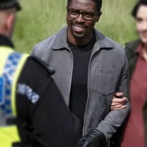 Mayfair Witches S02 Tongayi Chirisa Grey Suede Jacket