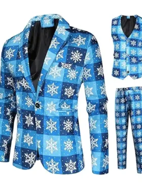 Mens 3 Piece Christmas Suit