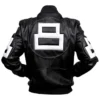 Men’s 8 Ball Bomber Black Leather Bomber Jacket