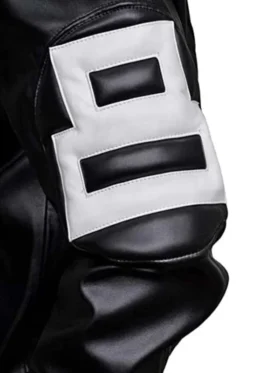 Men’s 8 Ball Bomber Black Leather Bomber Jacket For Sale